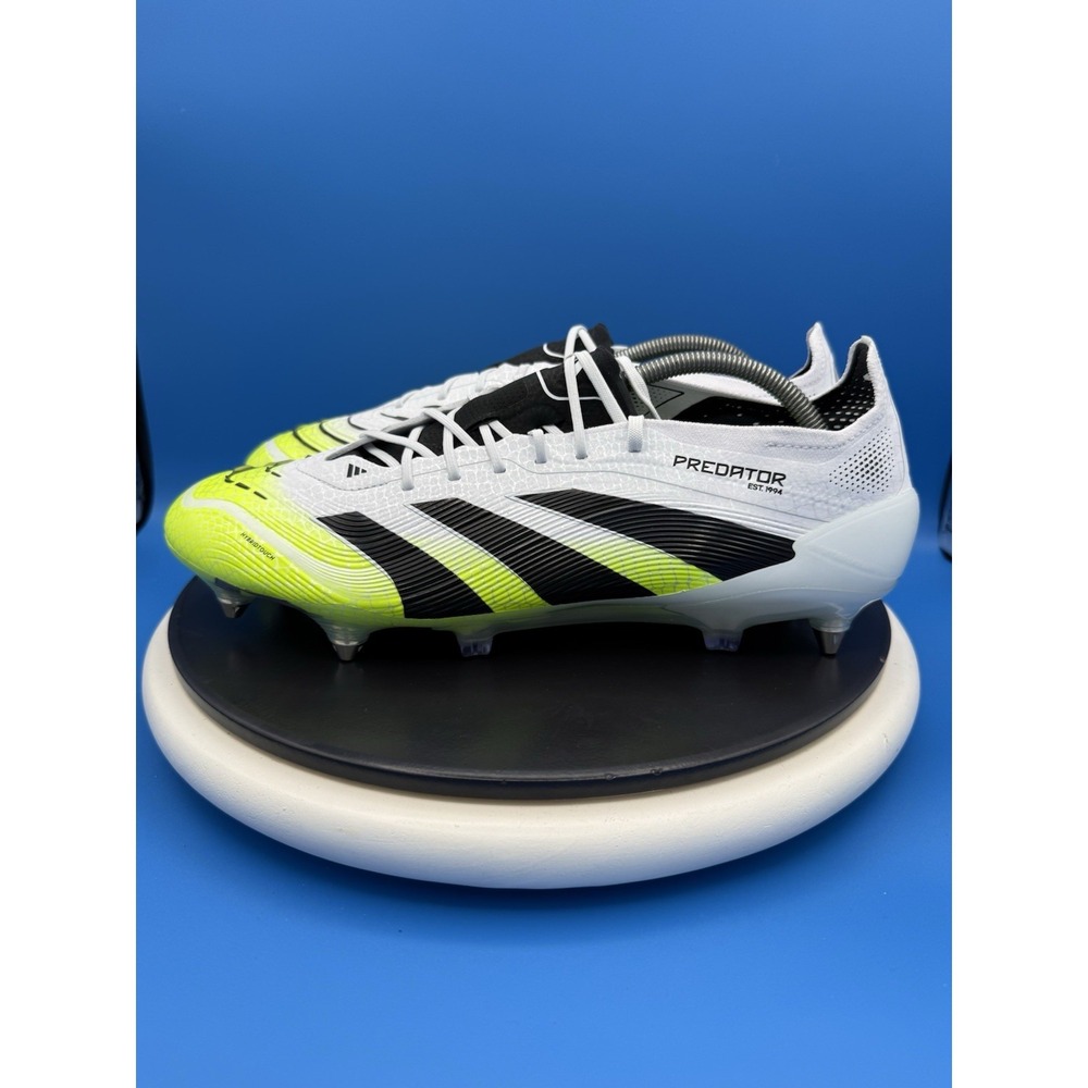 Adidas Predator‎ Elite SG Mens Size 12.5 Soccer Cleats White Lucid Lemon JI1067